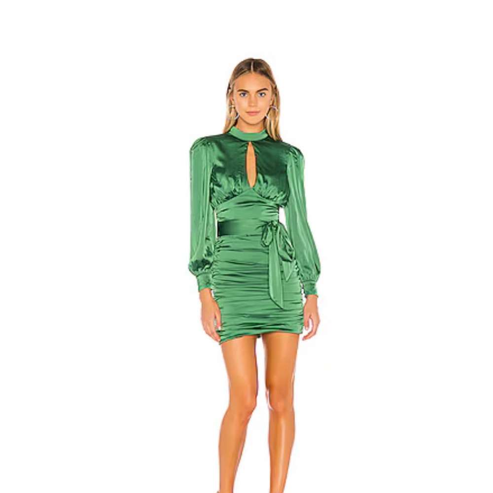 Majorelle green tie dress